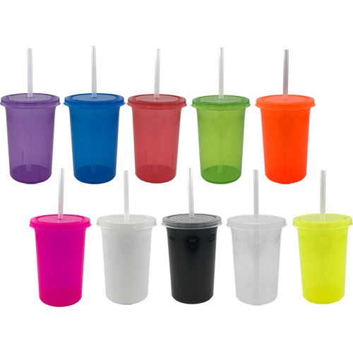 Decony 100 vasos de plástico transparente con tapas y popotes, vasos de  plástico de 16 onzas con tap…Ver más Decony 100 vasos de plástico  transparente